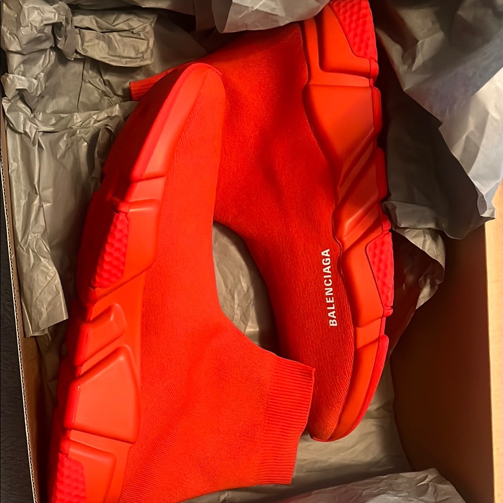 NWT Balenciaga Rouge Speed L Knit Trainer - Picture 4 of 8